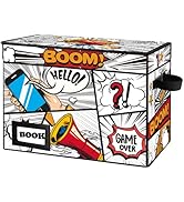 YNSZAS Comic Book Storage, Comic Book Box, 15.8" X 7.8" X 11.8", Collapsible Comic Short Box, Hol...