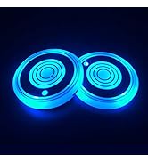 LED Car Cup Holder Lights, 7 Colors Changing USB Charging Mat Waterproof Cup Pad, LED Interior At...