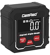 GemRed Digital Angle Gauge for Accurate and Portable Angle Measurements with High Visibility Disp...