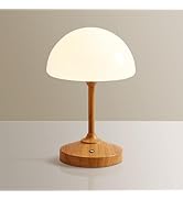 Dawnwake Mushroom Lamp Cordless Table Shower Lamp Waterproof,Rechargeable Battery Operated Desk L...