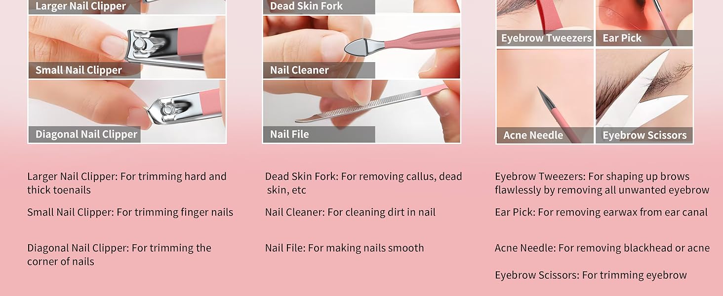 tweezers nail clipper set