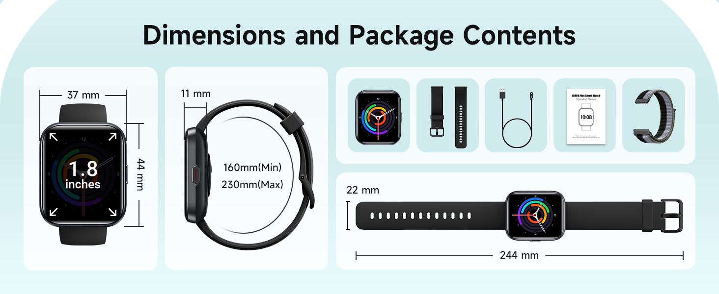 Smart Watches for Men Women Android &amp;amp; iPhone, Fitness Tracker with 110+ Sports Modes