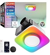 Lumary Smart WiFi Bathroom Exhaust Fan with Light, RGBAI Bathroom Fan with 1000LM CCT Dimmable LE...