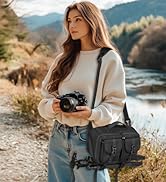 TAAOKA Camera Sling Bag,SLR/DSLR Camera Case with Tripod Holder,Waterproof Camera Shoulder Crossb...