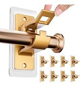 8PCS No Drill Curtain Rod Bracket, Self Adhesive Curtain Rod Holders, No Hole, Multipurpose Nail ...