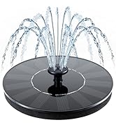 Mademax Solar Bird Bath Fountains, Upgrade 1.4W Solar Fountain Pump with 6 Nozzles, Free Standing...