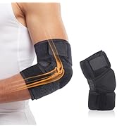 Cozyhealth Elbow Brace, Tennis Compression Sleeve Wrap for Golfers, Bursitis,Tendonitis, Left or ...