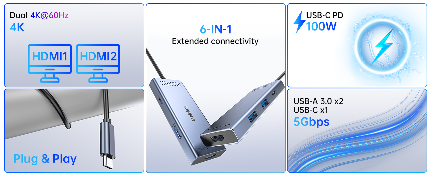 laptop universal docking station for dell hp lenovo usb c hub