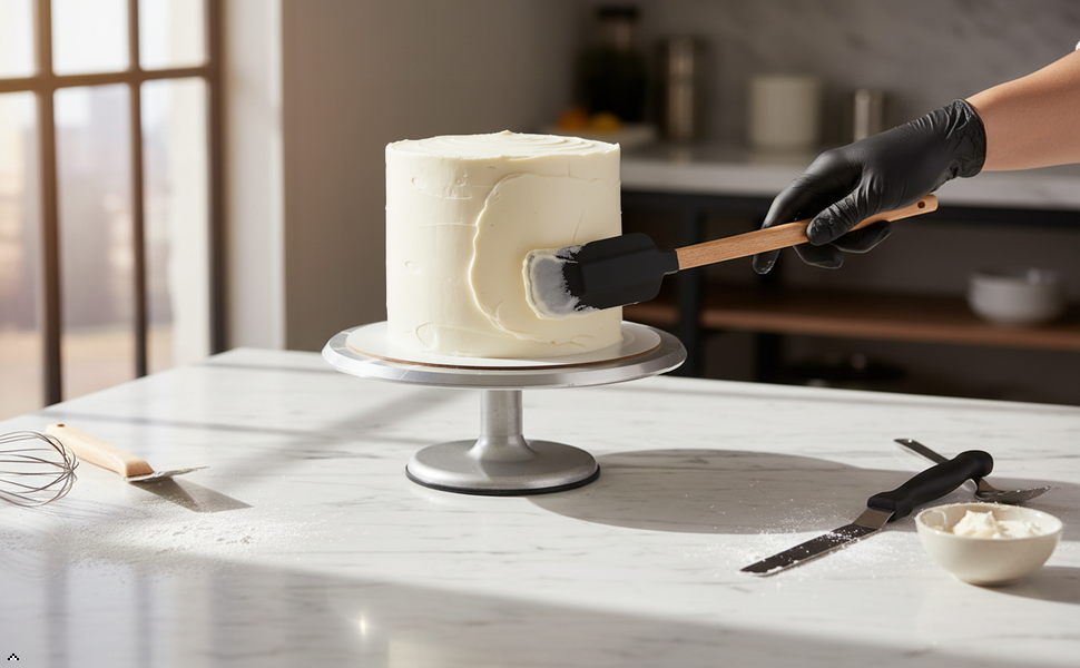 Scenes of decorating cake
