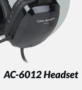 Cyber Acoustics Stereo USB Headset (AC-6012), Unidirectional Microphone with Flexible Boom for PC...