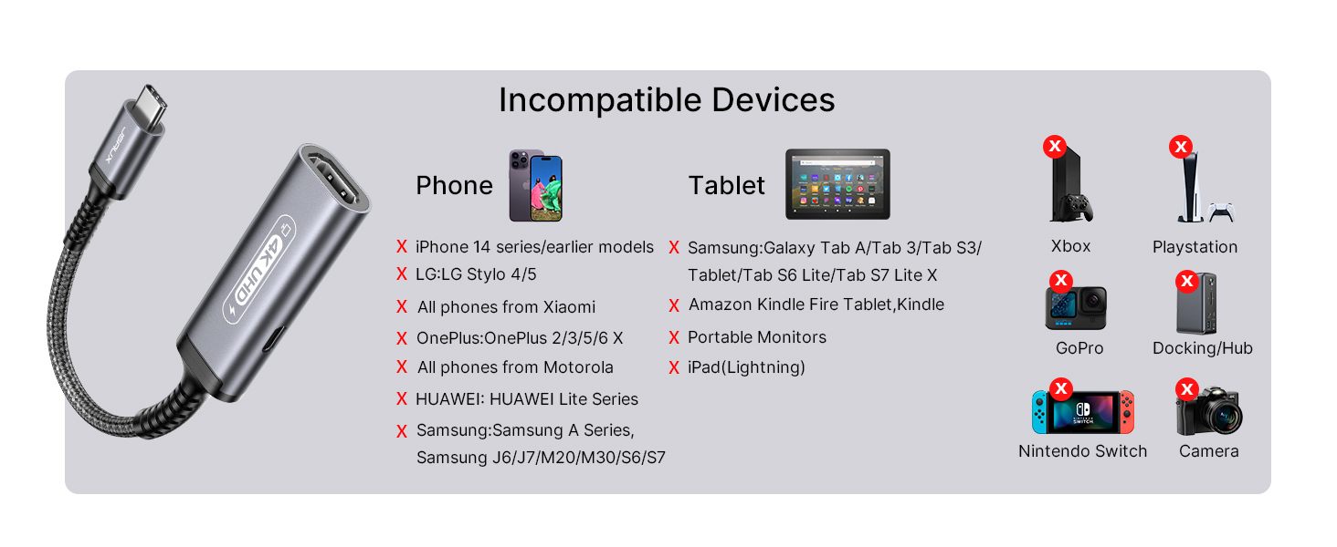 incompatible devices
