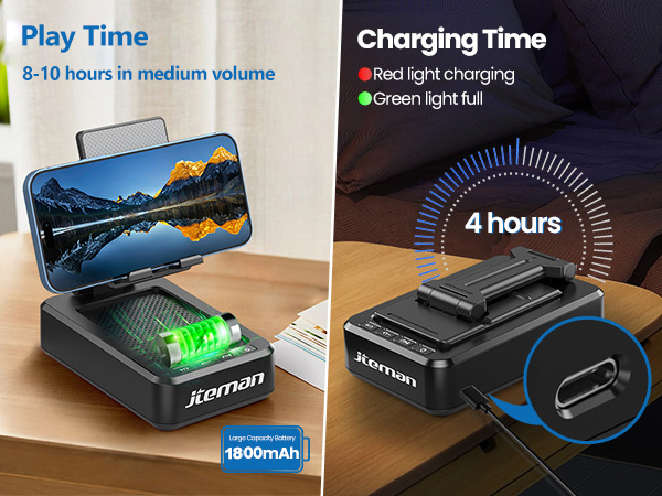 cell phone stand with speaker