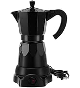 Lemosae Coffee Pot 6 Cup Electric Espresso Coffee Maker Italian Moka Maker 300ml Portable Aluminu...