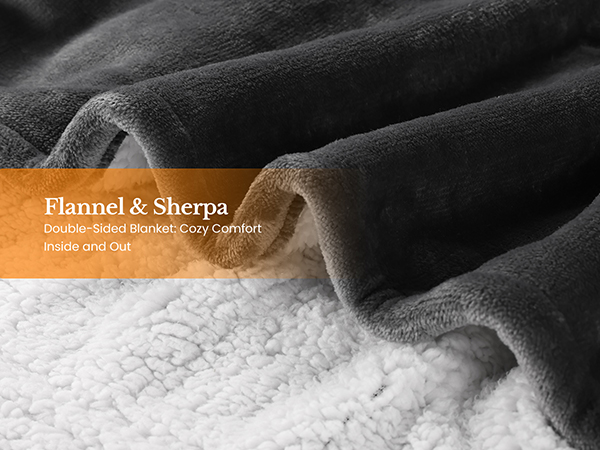 Dual control washable heating blanket/heated blanket/Grey heated blanket/warm double soft flannel