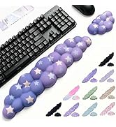 Silky Cloud Wrist Rest for Keyboard &amp; Mouse – Memory Foam Ergonomic Support, Anti-Slip Base, 16.9...