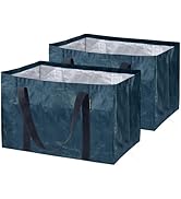 CleverMade Reusable Grocery Bag XXL 76L, Heavy Duty Storage Basket Tote 2-Pack, Extra Large Utili...