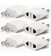 European to American Outlet Plug Adapter, Unidapt EU Europe to US USA Travel Adapter Plug Power C...