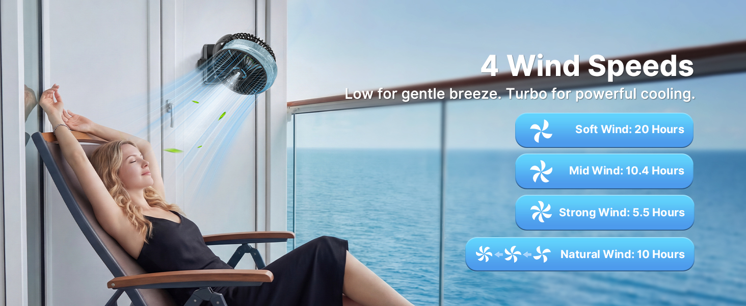 Magnetic Golf Cart Misting Fan