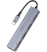 TargetGo USB C Hub with 4 Ports, Aluminum Type USB C to USB 3.0 Adapter for Laptop, MacBook Pro/A...