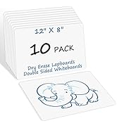 10 Packs of Small Whiteboards, Double-Sided Dry-Erase Blank Boards (Writable &amp; Erasable) for Offi...
