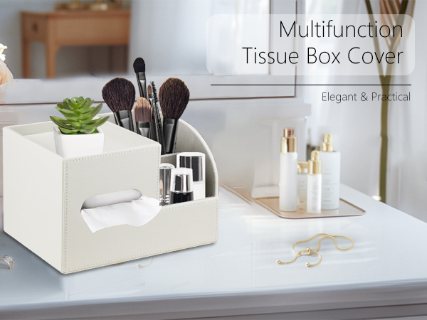 tissue box cover holder bathroom decor kleenex storage cube square boxes tissues leather organizer 