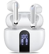 JYUESJKJ Wireless Earbuds, Bluetooth 5.4 Headphones HiFi Stereo with 4 HD Mic, 50H Playtime Bluet...