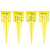 Housoutil 1.5 Inch Rain Gauge Sprinkler, 4PCS Rain Sprinkler GaugeOutdoor, Lawn Water Gauge, Meas...