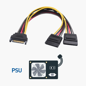 3-Pack 15 Pin SATA Power Splitter Cable