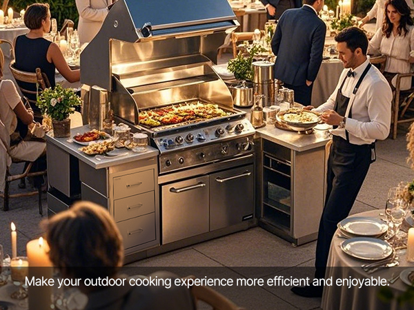 outdoor kitchen trash drawer