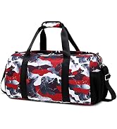 mezhsa Gym Sports Bag Girls Boys Teen Dance Weekender Overnight Cheer With Shoe Compartment Wet P...