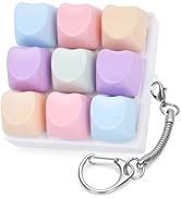FunisFun Keyboard Fidget Toy for Adults Heart Shape Keyboard Clicker Keychain Detachable Clicker ...