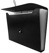 Expanding File Folder with Tabs, 13 Pockets File Organizer Accordion File Holder ,with Elastic Bu...