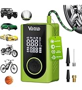 Vinid Tire Inflator Portable Air Compressor Cordless, LED Digital Display &amp; Auto Shut-Off, 5 Mode...