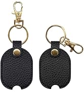 Fkewp 2PCS Leather Car Key Cover, Stylish Car Keys Sleeve Protector, Black | Durable Crack-Resist...