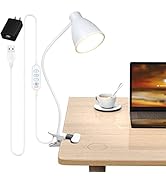 BOHON Clamp Lamp Reading Light 3 Color Modes 10 Brightness Dimmer Bedside Lamp 10W 38 LED Desk La...