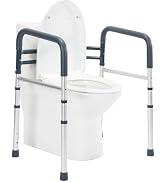 Lianjindun Toilet Safety Rails, Adjustable Toilet Frame for Elderly, Seniors, Handicap &amp; Disabled...
