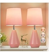 bdayanx Small Bedside Table Lamp for Bedroom-Reading Desk Lamp Set of 2,with 3 Color Temperatures...