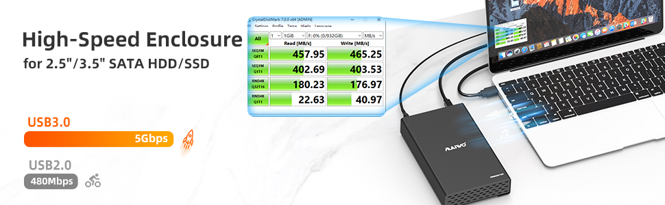 external hard drive case enclosure 2.5 3.5 inch hdd reader storage box case