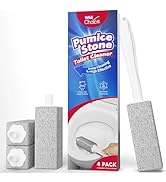 W&amp;E Choice Toilet Pumice Stone 4 Pack, Pumice Stone for Bathtub Cleaning with Extra Long Handle, ...