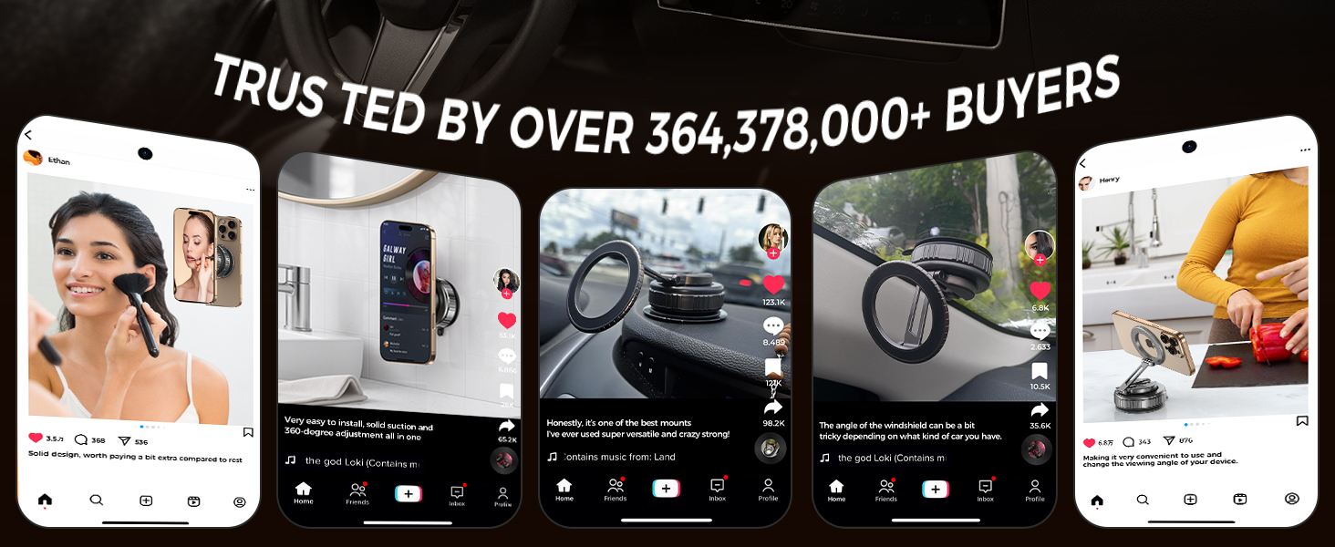  360° Rotation Vacuum Magnetic Phone Holder