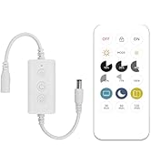 1-Way RF Remote Dimmer for Single LED Strip Lights,18-Key Wireless Remote,Work with Bluetooth APP...