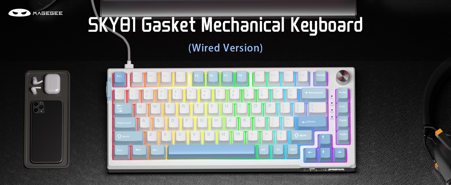 SKY81 Gasket Mechanical Keyboard (Wired Version)