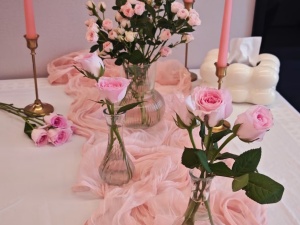 cheesecloth table decor
