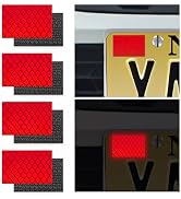 xbrtaia 4-Pieces Reflective License Plate Stickers for New Jersey GDL Drivers - Perfect for New D...