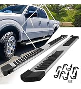 (2Pcs) 6 Inch Stainless Chrome Running Boards,Side Step Bars Compatible with 04-14 Ford F-150 Cre...