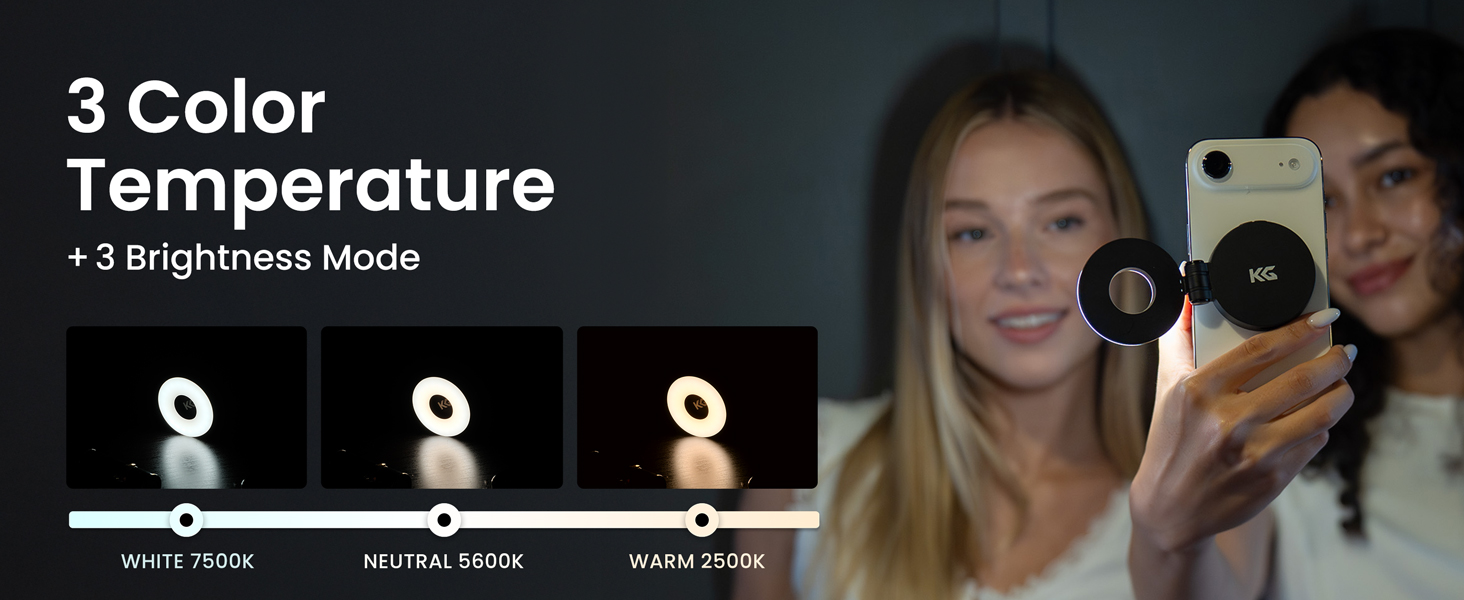 rechargeable phone ring light for video recording