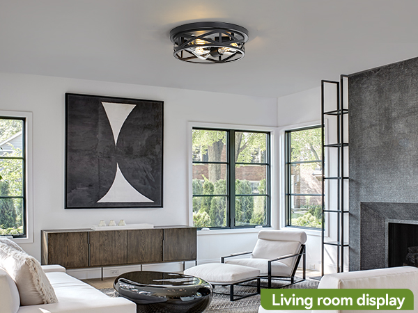 Black Flush Mount Ceiling Light Fixtures