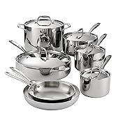 Tramontina Signature Tri-Ply Clad Stainless Steel 12-Piece Cookware Set with Lids, Pots and Pans ...