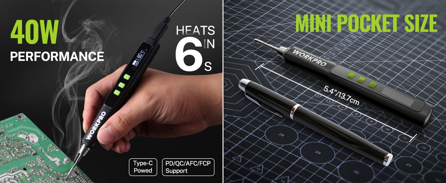MINI POCKET SIZE, HEATS IN 6S, 40W PERFORMANCE