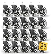 HOLKIE Office Chair Wheels - Universal Fit 3 Inch Rollerblade Casters - Safe for Hardwood Carpet ...